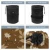 2PCS Colored Leaves-205 Travel Cosmetic Bag Makeup Organizer Bag Bathroom Cases Toiletry Bag with Drawstring (Cylindrical bag and small bag) view 3