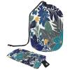 2PCS Leaf Art-202 Travel Cosmetic Bag Makeup Organizer: Stylish Bathroom Cases with Drawstring, Cylindrical & Small Toiletry Bag view 1