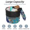 2PCS Leaf Art-202 Travel Cosmetic Bag Makeup Organizer: Stylish Bathroom Cases with Drawstring, Cylindrical & Small Toiletry Bag view 2