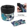 2PCS Leaf Art-202 Travel Cosmetic Bag Makeup Organizer: Stylish Bathroom Cases with Drawstring, Cylindrical & Small Toiletry Bag view 4