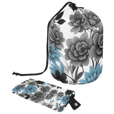 2PCS Colored Leaves-145 Travel Cosmetic Bag Makeup Organizer Bag Bathroom Cases Toiletry Bag with Drawstring (Cylindrical bag and small bag)