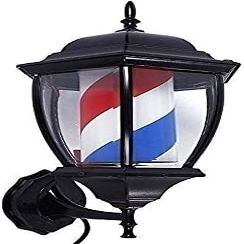 RhLLvJ Barber Pole Light Barber Pole Led Light Hair Salon Barber Shop Hairdressing Sign Red White Blue Rotating Strips Waterproof(Red)