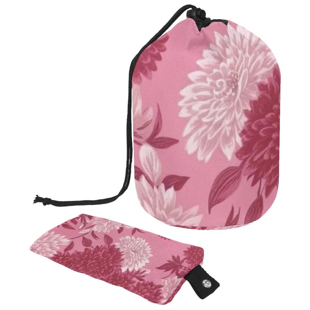 2PCS Colored Leaves-137 Travel Cosmetic Bag Makeup Organizer Bag Bathroom Cases Toiletry Bag with Drawstring (Cylindrical bag and small bag)