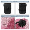 2PCS Colored Leaves-137 Travel Cosmetic Bag Makeup Organizer Bag Bathroom Cases Toiletry Bag with Drawstring (Cylindrical bag and small bag) view 3