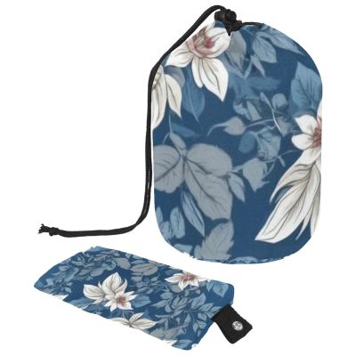 2PCS Aesthetic Leaves-13 Travel Cosmetic Bag Makeup Organizer Bag Bathroom Cases Toiletry Bag with Drawstring (Cylindrical bag and small bag)
