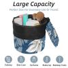 2PCS Aesthetic Leaves-13 Travel Cosmetic Bag Makeup Organizer Bag Bathroom Cases Toiletry Bag with Drawstring (Cylindrical bag and small bag) view 2