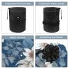 2PCS Aesthetic Leaves-13 Travel Cosmetic Bag Makeup Organizer Bag Bathroom Cases Toiletry Bag with Drawstring (Cylindrical bag and small bag) view 3