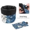 2PCS Aesthetic Leaves-13 Travel Cosmetic Bag Makeup Organizer Bag Bathroom Cases Toiletry Bag with Drawstring (Cylindrical bag and small bag) view 4