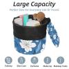 2PCS Colored Leaves-117 Travel Cosmetic Bag Makeup Organizer Bag Bathroom Cases Toiletry Bag with Drawstring (Cylindrical bag and small bag) view 2