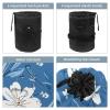 2PCS Colored Leaves-117 Travel Cosmetic Bag Makeup Organizer Bag Bathroom Cases Toiletry Bag with Drawstring (Cylindrical bag and small bag) view 3