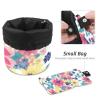 2PCS Aesthetic Art Flower-500 Travel Cosmetic Bag: Your Ultimate Makeup Organizer & Bathroom Cases - With Drawstring, Cylindrical & Small Toiletry Bag view 4