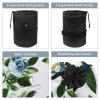2PCS Leaf Art-229 Travel Cosmetic Bag Makeup Organizer Bag Bathroom Cases Toiletry Bag with Drawstring (Cylindrical bag and small bag) view 3