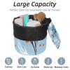 2PCS Leaf Art-241 Travel Cosmetic Bag Makeup Organizer Bag Bathroom Cases Toiletry Bag with Drawstring (Cylindrical bag and small bag) view 2