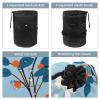 2PCS Leaf Art-241 Travel Cosmetic Bag Makeup Organizer Bag Bathroom Cases Toiletry Bag with Drawstring (Cylindrical bag and small bag) view 3