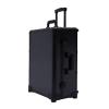 Cosmetic Train Case,3 Tiers Rolling Makeup Travel Case,Portable Height Adjustable Cosmetic Trolley with LED Light,12V Cosmetic Case with Universal Wheels,Black (Black) view 1
