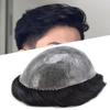 Hair Replacement System for Men - All Poly Skin Toupee With 0.10mm Injected PU - Durable Natural Hair Piece - 6X8" 110% Density - #1B Natural Black view 1