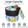 2PCS Aesthetic Colored Flowers-311 Travel Cosmetic Bag Makeup Organizer, Drawstring Bathroom Cases - Cylindrical & Small Toiletry Bag view 2