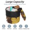 2PCS Colored Leaves-141 Travel Cosmetic Bag Makeup Organizer Bag Bathroom Cases Toiletry Bag with Drawstring (Cylindrical bag and small bag) view 2