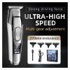 Razors Professional Hair Clipper Beard Trimmer for Men Adjustable Speed LED Digital Carving Clippers Electric Razor KM-5027 view 2