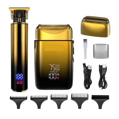 Razors Trimmer 2-in-1 Hair Trimmer & Men's Foil Shaver Electric Razor Barber Haircut Kit Mens Beard Trimmer