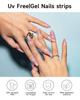 DUKASOU Gel Nail Strips (UV Not Required), Rainbow Candy 22 Gel Nail Stickers Wraps, Easy Apply & Remove, Long Lasting, Salon Quality, Includes Prep Pads, NailFile & Wood Stick view 2