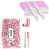 100pcs 240# Small Sanding Bands Pink with 12Pcs 180/240Grit Professional Nail Files view 1
