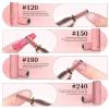 100pcs 240# Small Sanding Bands Pink with 12Pcs 180/240Grit Professional Nail Files view 3