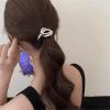 papasgix Metal Hair Ties, Metal Geometric Elastic Hair Ties, Hair Cuff Wrap Hair Ties for Thick Hair Gold Ponytail Cuff Elastic Hair Ties for Women Hair Accessories (Silver Set 06) view 3