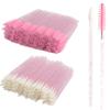 200 Pack Disposable Crystal Mascara Wand and Lip Brushes Lash Spoolies Lipstick Lipgloss Applicator Eyebrow Tattoo Eyelash Extension Supplies(Pink) view 1