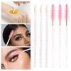 200 Pack Disposable Crystal Mascara Wand and Lip Brushes Lash Spoolies Lipstick Lipgloss Applicator Eyebrow Tattoo Eyelash Extension Supplies(Pink) view 4