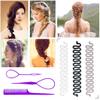 19 Pcs Hair Tail Tools Set For Hair French Braiders Maker Hair Braiding Tool Set For Women Girls view 2