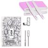 100pcs 240# Small Sanding Bands White with 12Pcs 180/240Grit Professional Nail Files view 1