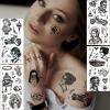 12 Sheets Large Chicano Temporary Tattoos, Cholo and Chola Temporary Tattoos, Chicana Guadalupe Gangster Fake Tattoos Day of the Dead, Da de Muertos, Tatuajes Temporales, Halloween Mexico Tattoos view 3