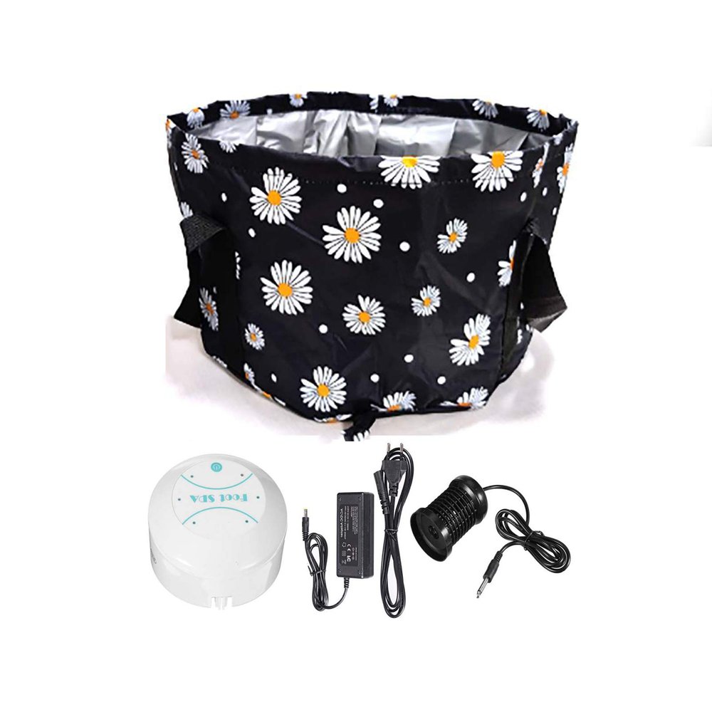 All in One Negative Detox Foot Massage Bath Machine Portable Dual Cell Detox Foot Bath Spa Cleanse Machine with Foot Bath Bag