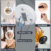 3 Suction Cups 30X Magnifying Travel Makeup Mirror with Light,6" Large Wall Hanging Makeup Mirror with 360Table Stand,Rechargeable 3 Colors Dimming Lighted Magnifying Mirror (Pink) view 3