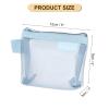 uxcell Mini Zipper Mesh Bag 3" x 5", 5 Pcs Nylon Small Makeup Zipper Mesh Pouch Cosmetic Case Mesh Storage Bags for Earphone, Credit Card, Light Blue view 2