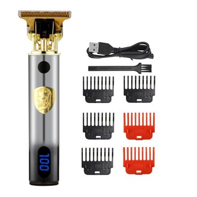Razors Vintage T9 Electric Hair Clipper Hair Cutting Machine Professional Men Electric Shaver Rechargeable Trimmer for Men(Digital Display-15)