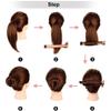 1PC Donut Bun Maker French Twist Hair Bun Maker Hair Fold Wrap Hair Band Accessory Diy Hair Styling Tool For Women Girls(Light Brown), hair accessories view 4