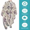 Brown Paisley Floral Barber Cape - Salon Hair Cutting Cape for Women,Men,Kids,Adults,Swirling Leafy Boho Ethnic Classic Oriental Haircut Cape with Adjustable Elastic Neckline Hairdressing Accessories view 2
