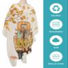 Fall Squirrel Pumpkins Barber Cape - Salon Hair Cutting Cape for Women,Men,Kids,Adults,Retro Thanksgiving Leaves Sunflower Haircut Cape with Adjustable Elastic Neckline Hairdressing Stylist Accessory view 2