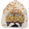 Fall Squirrel Pumpkins Barber Cape - Salon Hair Cutting Cape for Women,Men,Kids,Adults,Retro Thanksgiving Leaves Sunflower Haircut Cape with Adjustable Elastic Neckline Hairdressing Stylist Accessory view 3