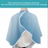 Blue Ombre Geometric Stripes Rainbow Pastel White Barber Cape - Salon Hair Cutting Cape for Women,Men,Kids,Adults,Haircut Cape with Adjustable Elastic Neckline Hairdressing Stylist Cape Accessories view 4