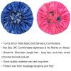 2pcs Extra Large Blue & HotPink Satin Bonnet with Light Brwon Wig Grip Cap view 3