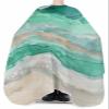 Abstract Green Barber Cape - Salon Hair Cutting Cape for Women,Men,Kids,Adults,Rustic Country Coastal Ombre Stripe Grey Haircut Cape with Adjustable Elastic Neckline Hairdressing Stylist Accessories view 3