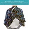Boho Blue Flowers Barber Cape - Salon Hair Cutting Cape for Women,Men,Kids,Adults,Ethnic Original Tribal Style Damask Haircut Cape with Adjustable Elastic Neckline Hairdressing Stylist Accessories view 4