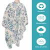 Blue Green Christmas Snowflakes Barber Cape - Salon Hair Cutting Cape for Women,Men,Kids,Adults,Retro Farmhouse Winter Holiday Haircut Cape with Adjustable Elastic Neckline Hairdressing Accessories view 2
