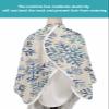 Blue Green Christmas Snowflakes Barber Cape - Salon Hair Cutting Cape for Women,Men,Kids,Adults,Retro Farmhouse Winter Holiday Haircut Cape with Adjustable Elastic Neckline Hairdressing Accessories view 4