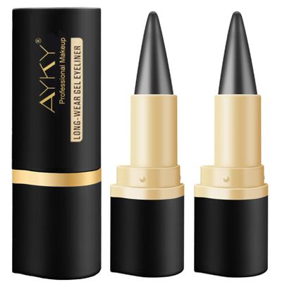 AYKY Long Wear Gel Eyeliner, Tattoo Pencil Liner Waterproof Smudge Proof Gel Eyeliner for Mature Women, Professional Make-Up Silver Gray Brown Black Gel Eye Liner Pencils for Older Women (#02)