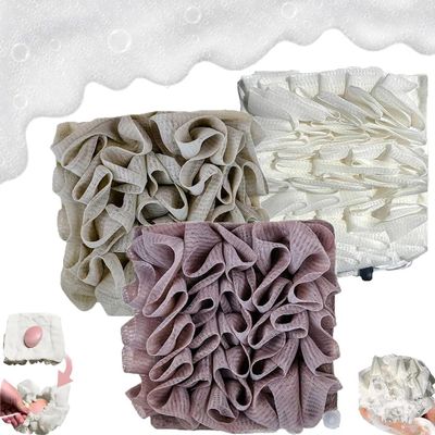 3PCS Loufee Loofah Washcloth, 2-in-1 Bath Loofah Sponge, The Leeffa Soft Loofah and Washcloth, Exfoliating Bath Sponge, Luffa Back Scrubber for Shower (01)