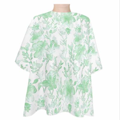 Green Botanical Barber Cape - Salon Hair Cutting Cape for Women,Men,Kids,Adults,Vintage Spring Retro Flower Floral Herb Haircut Cape with Adjustable Elastic Neckline Hairdressing Stylist Accessories